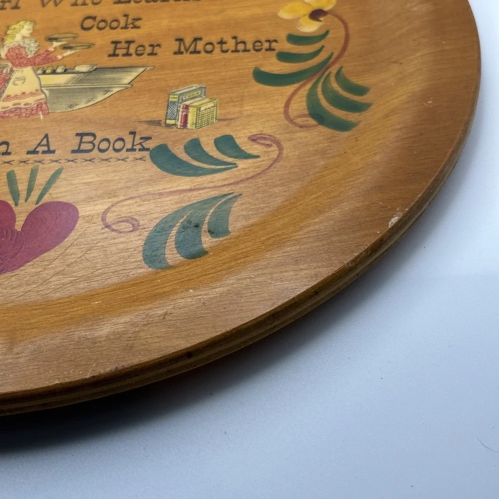 Vtg Woodcroftery Decorative Tray Folk Art Pennsylvania Dutch Kitchen Cooking 12